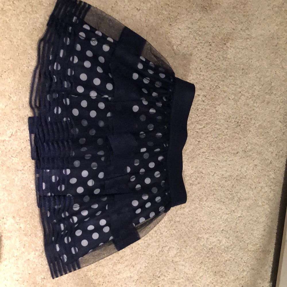 Polka dot toile skirt